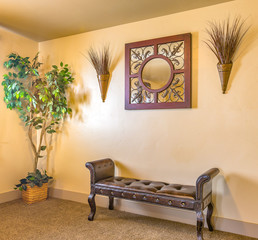Decorative waiting area inside home
