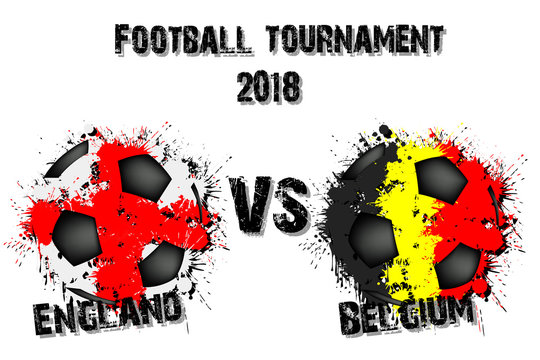 Soccer game England vs Belgium