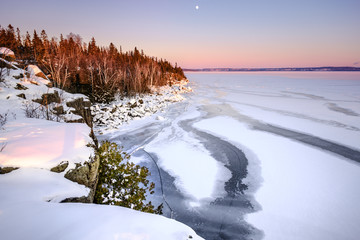Fototapeta na wymiar Lake Superior north shore overlooking Thunder Bay