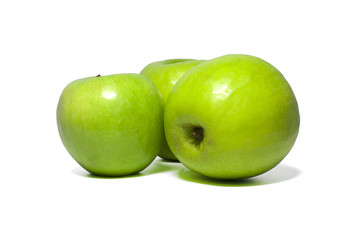 green apple isolated on white background. food, healthy