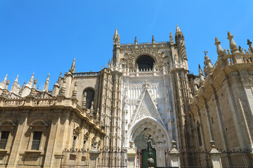 Fototapeta na wymiar Cathedral of Saint Mary of the See (Seville Cathedral) in Seville, Andalusia, Spain