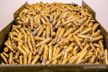 Large ammo box full of bullets