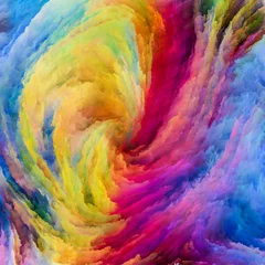 Papier Peint photo autocollant Mélange de couleurs Peinture colorée virtuelle