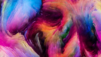 Foto auf Acrylglas Gemixte farben Bunte Farbe, die sich entfaltet