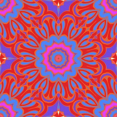 Seamless texture of floral ornament. Vector illustration. For the interior design, printing, web and textile