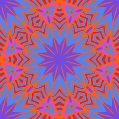 Seamless floral texture on color background. Element for design. Geometric pattern. Vector illustration.