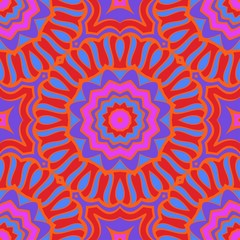 Unique, abstract floral color pattern. Seamless vector illustration. For design, wallpaper, background
