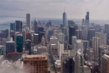 View from Hancock Tower at Chicago.