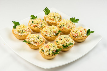 Smoked Salmon, Cream Cheese, Dill and Horseradish Pate on Rye Bread Slices