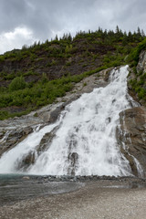 Waterfall at Mendenhall Glacier