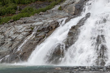 Waterfall at Mendenhall Glacier