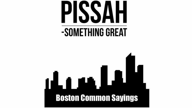 Funny Boston Accent Text Transition - Pisser - Something Great - Common Bostonian New England Sayings Slang Dialect Dialogue Speak Lingo Words Phrases Translations Meanings
