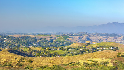 Fototapeta na wymiar San Clemente homes in a valley