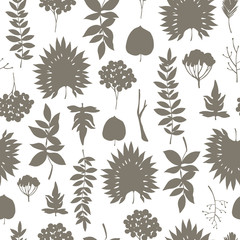 Naklejka premium Seamless pattern with hand drawn branches.