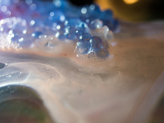 chemical experiment with paints