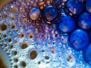 chemical experiment with paints