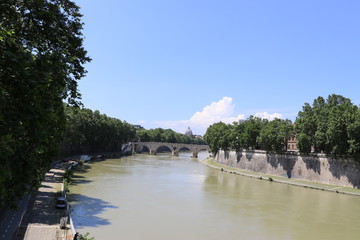 view of the Tiber river in Rome