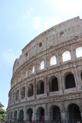 Fototapeta na wymiar historical coliseum landmark in ancient rome italy