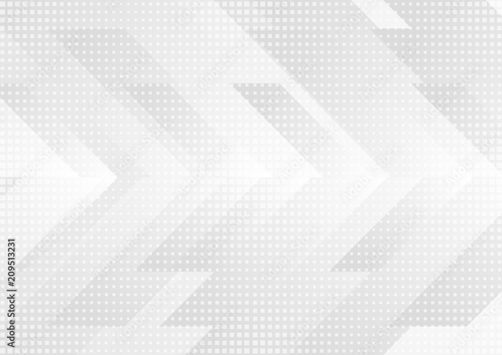 Poster grey and white tech arrows abstract background