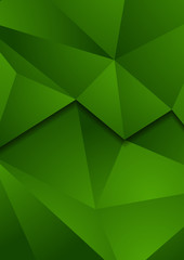 Abstract green tech low poly background