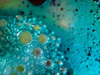 chemical experiment with paints