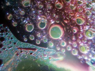 chemical experiment with paints