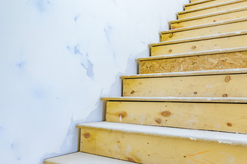 Stairs inside of house under construction