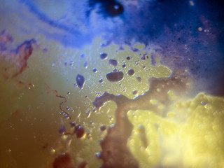 chemical experiment with paints