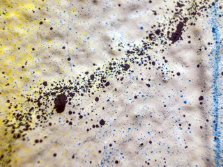 chemical experiment with paints