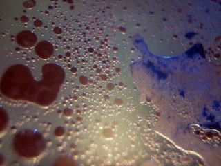 chemical experiment with paints