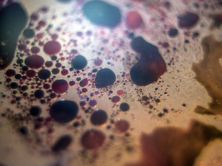 chemical experiment with paints