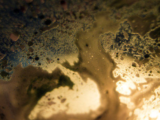 chemical experiment with paints