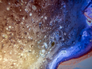 chemical experiment with paints