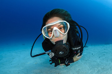 Girl scuba