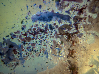 chemical experiment with paints