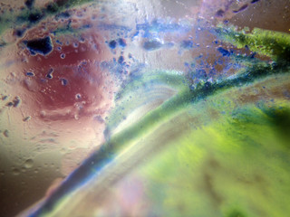 chemical experiment with paints
