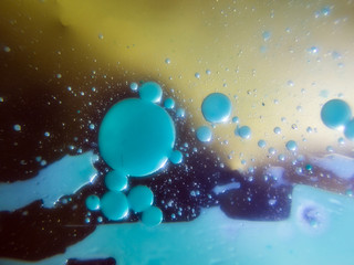 Obraz na płótnie Canvas chemical experiment with paints