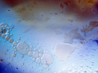 chemical experiment with paints