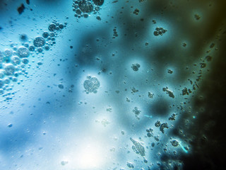 chemical experiment with paints