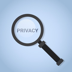 zoom GDPR data privacy on blue background network protection of personal storage General Data Protection Regulation concept vector illustration