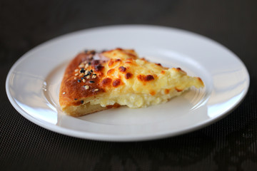 Macro photo of delicious pie