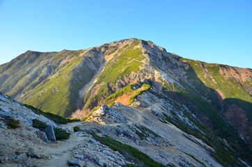 Otensyodake which bathes in the morning sun