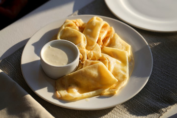 Photo of macro sweet pancakes