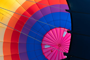 Obraz premium Inside a hot air balloon