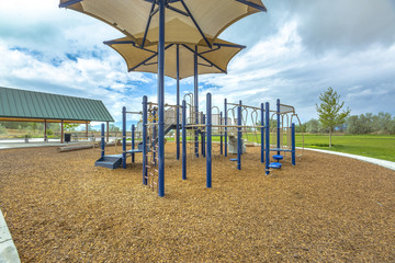Fototapeta premium Wood chip playground in Utah