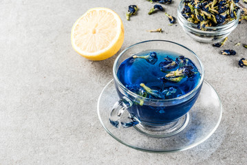 Blue butterfly pea flower tea