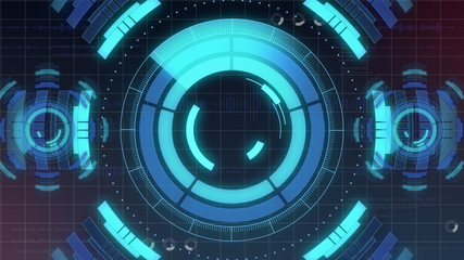 Futuristic digital HUD Technology user interface, Radar screen with various technology elements business communication innovation concept