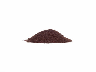 Pile of ground coffee