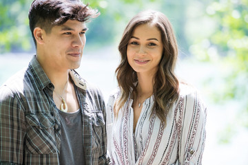 Young hispanic couple in nature