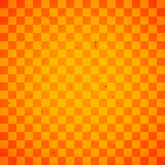 Orange and yellow chessboard vector background
